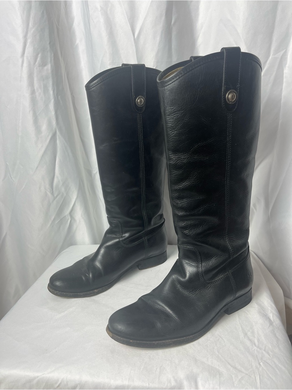 FRYE Melissa Women's Black Leather Tall Riding Boots